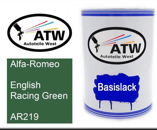 Alfa-Romeo, English Racing Green, AR219: 500ml Lackdose, von ATW Autoteile West.